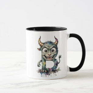 Carta de Monstruo B Mug - Copa Cute Personalizado 