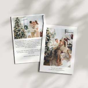 Carta de Navidad con foto de máquina de escribir r