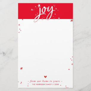 CARTA DE NAVIDAD letra moderna alegre roja