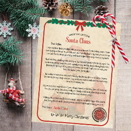 Carta de navidades de Santa Claus