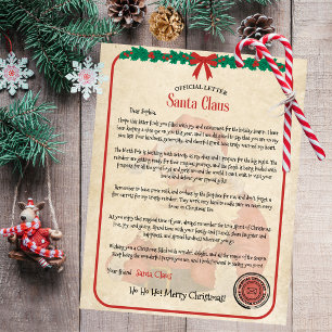 Carta de navidades de Santa Claus