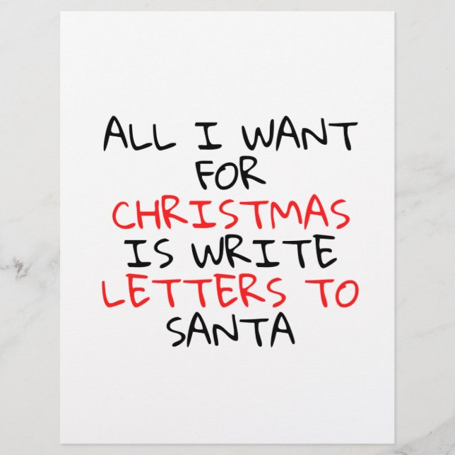 CARTA DE navidades PARA SANTA (Anverso)