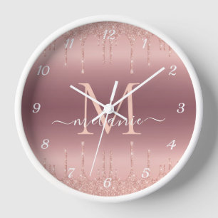 Carta de nombre personalizado de reloj de Purpurin