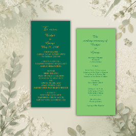 carta de oro verde esmeralda y tarjeta de boda de 