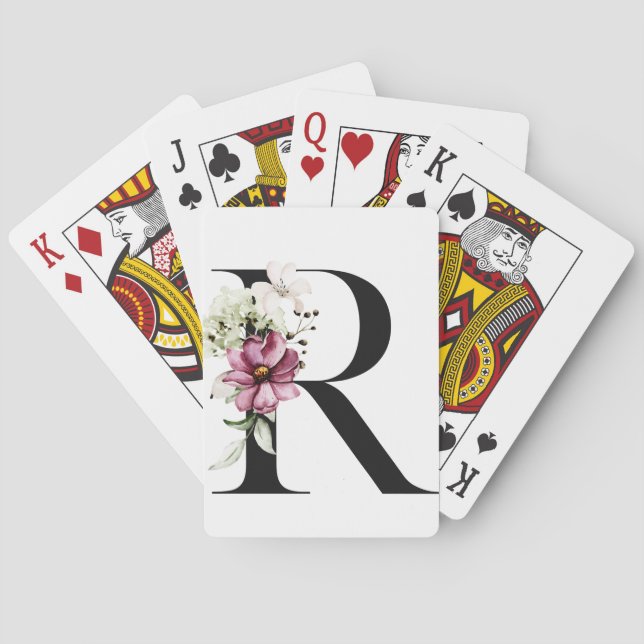 Carta de póquer con monograma R (Reverso)