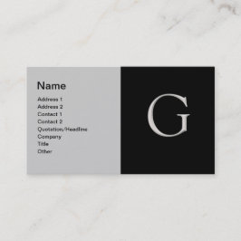 Carta de presentación "G" tarjeta de presentación