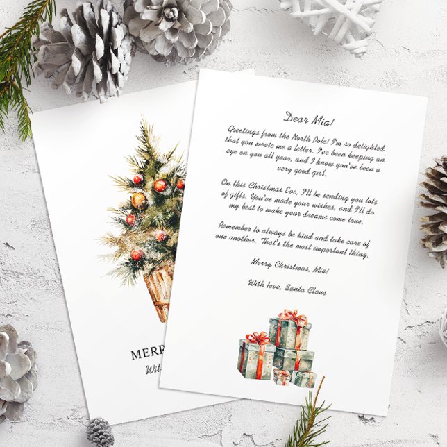Carta de Santa al bebé árbol de Navidad (Subido por el creador)
