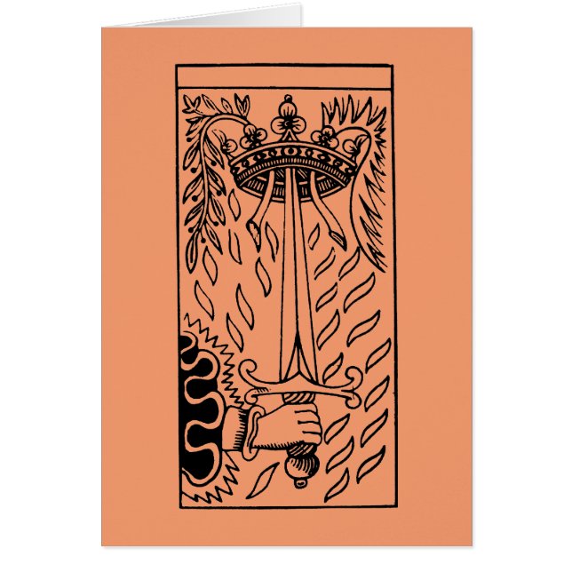 Carta de tarot: As de espadas (Frente)