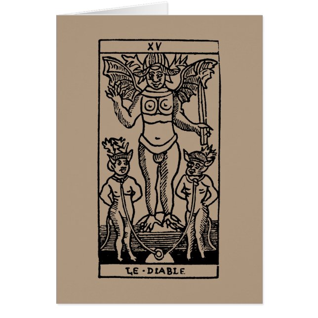 Carta de tarot: El diablo (Frente)