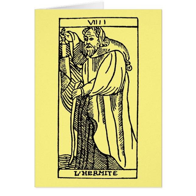 Carta de tarot: El ermitaño (Frente)