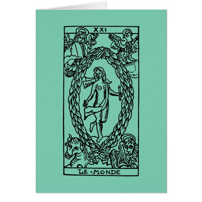 Carta de tarot: El mundo (Frente)
