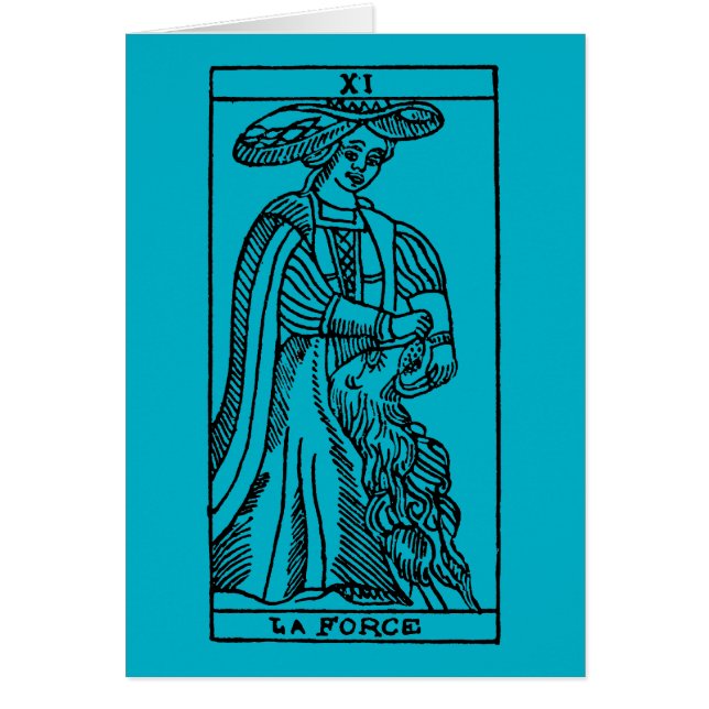 Carta de tarot: Fuerza (Frente)