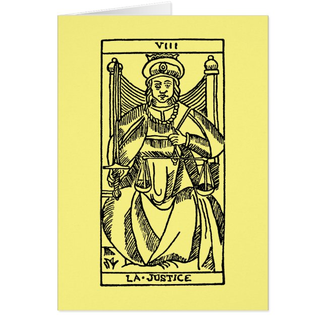 Carta de tarot: Justicia (Frente)