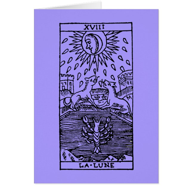 Carta de tarot: La luna (Frente)