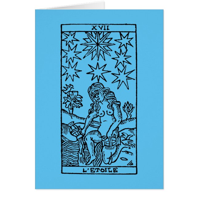 Carta de tarot: Las estrellas (Frente)