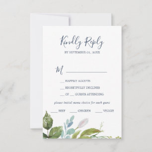 Carta de Verano Variable Tarjeta RSVP