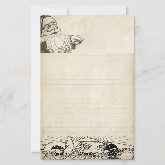 Carta De Vintage A Hoja De Papel Santa (Anverso)