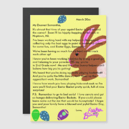 Carta del amarillo del conejo de Pascua