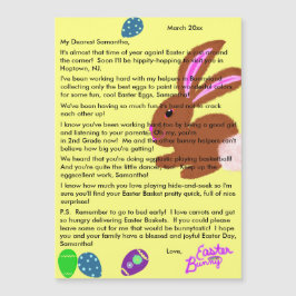 Carta del amarillo del conejo de Pascua