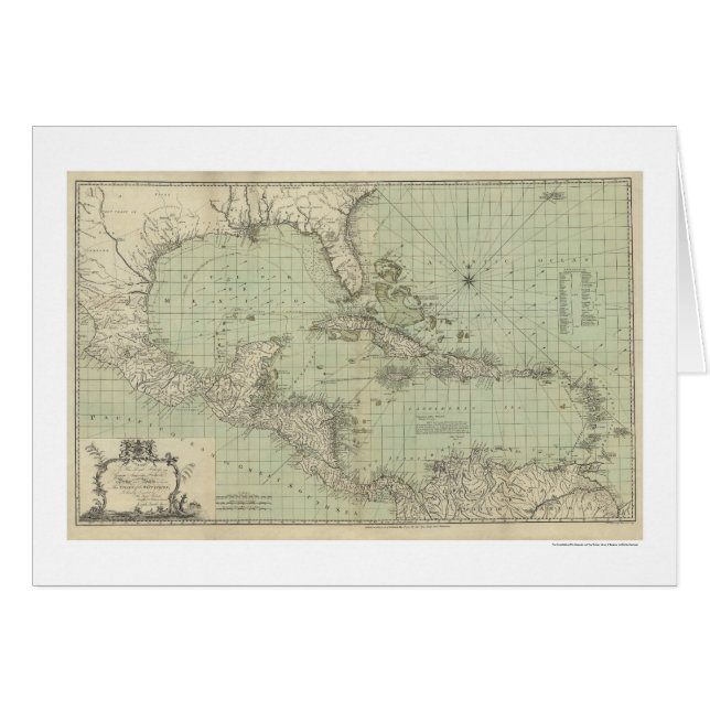 Carta del mapa de las Antillas - 1774 (Anverso (Horizontal))