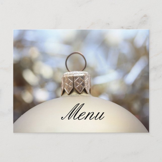 carta del menú de cena para navidades (Anverso)