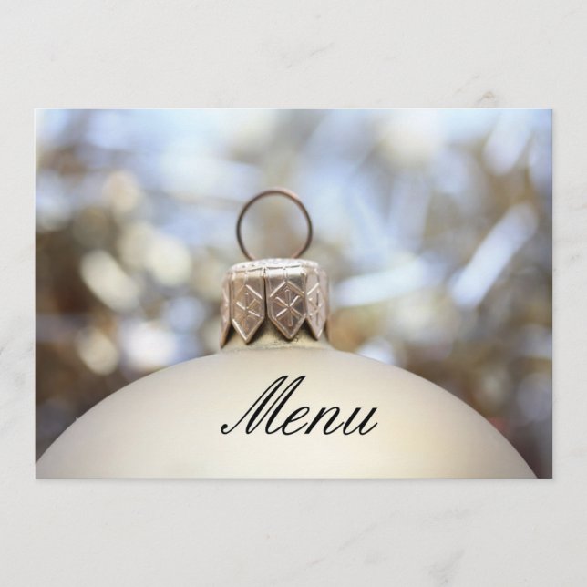 carta del menú de cena para navidades (Anverso)