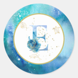 *~* CARTA E - Pegatina de sobres de playa náutica