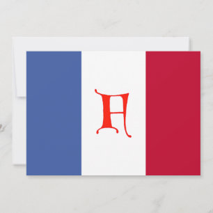Carta F Tarjeta de invitación francesa
