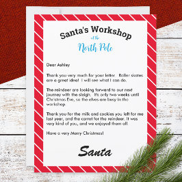 Carta festiva de Papá Noel con plantilla personali