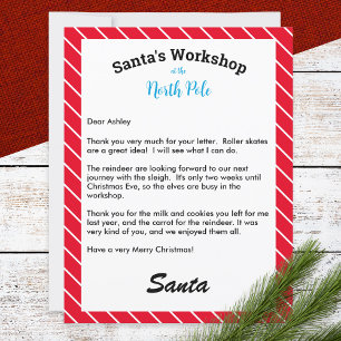 Carta festiva de Papá Noel con plantilla personali