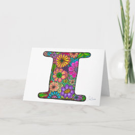 Carta floral I Tarjeta de felicitación - en blanco