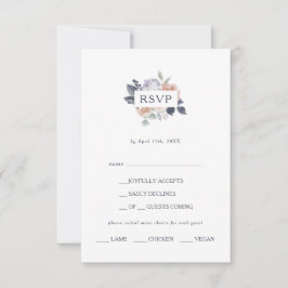 Carta floral sencilla y rústica Tarjeta RSVP de el