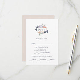 Carta floral sencilla y rústica Tarjeta RSVP de el