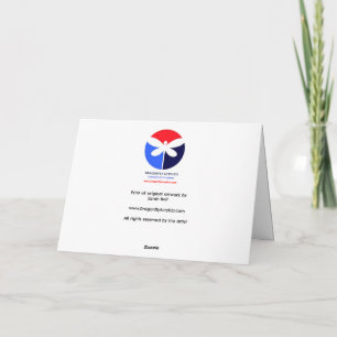Carta floral W Tarjeta de felicitación - en blanco