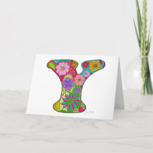 Carta floral Y tarjeta de felicitación - en blanco