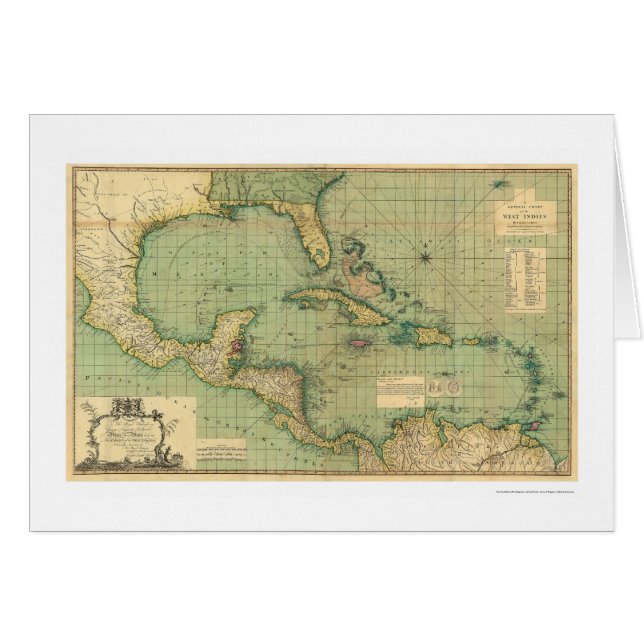 Carta general de las Antillas por Speer 1796 (Anverso (Horizontal))