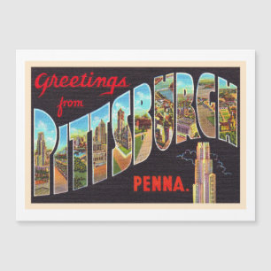 Carta grande de Pittsburgh Pennsylvania PA Postcar