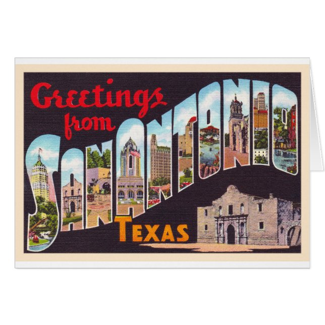 Carta grande de San Antonio Texas TX (Anverso (Horizontal))