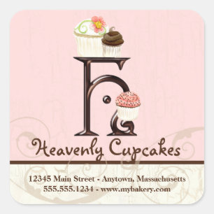 Carta H Monograma Logotipo de tarta Pegatinas de n