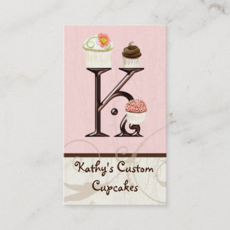 Carta K Monograma Postres Panadería Tarjetas de vi