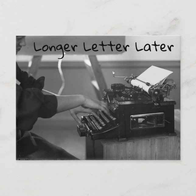 Carta más larga después de la postal de máquina de (Anverso)