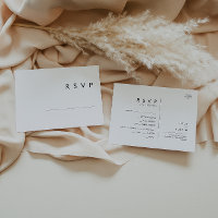 Carta Minimalista moderna Tarjeta RSVP para elegir