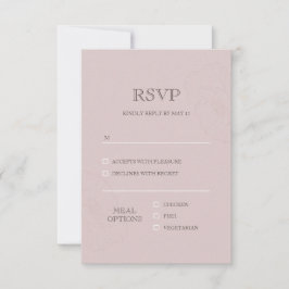 Carta moderna de Rosa con menú de elección REVP