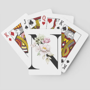 Carta N Monogramada   Cartas de Poker