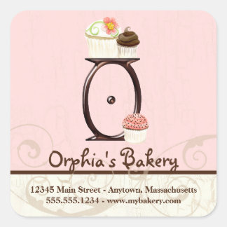 Carta O Pegatinas de negocios con logotipo de past