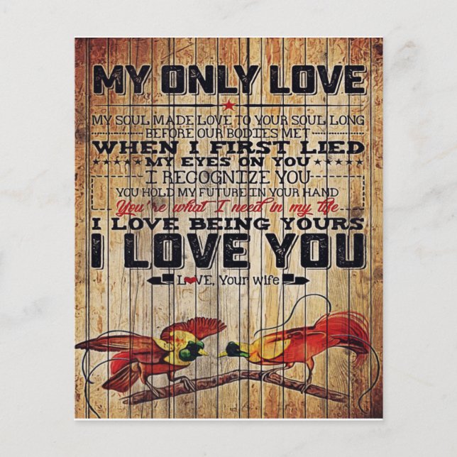 Carta perfecta personalizada | Carta a mi marido (Frente)