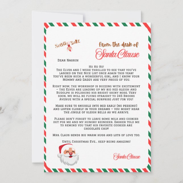 Carta personalizada (Anverso)