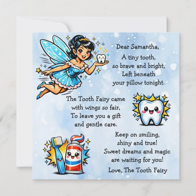 Carta personalizada de Hada de los Dientes (Anverso)