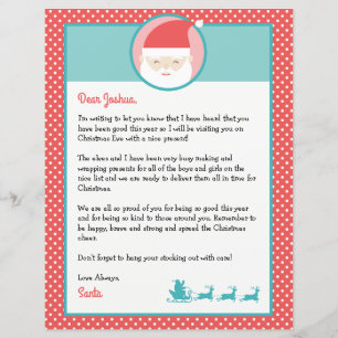Carta personalizada de Papá Noel y página para col