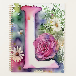 Carta personalizada L Cuaderno de acuarela floral